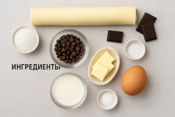 Ингредиенты для круассанов с шоколадом