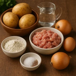 Ингредиенты для картофельных зраз с мясом