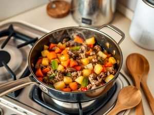 Изображение овощного рагу с тушёнкой — для блога