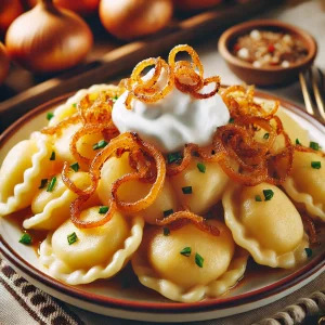 Вареники с картошкой и жареным луком
