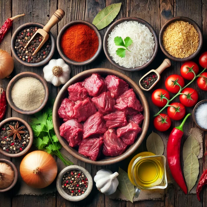 Ингредиенты для приготовления супа харчо
