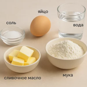 Ингредиенты для заварного теста