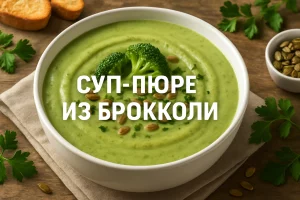 Суп-пюре из брокколи – обложка рецепта