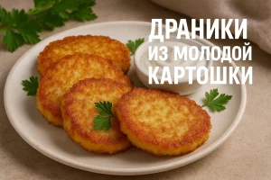 Обложка рецепта драников из молодой картошки