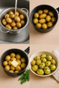 Пошаговое приготовление молодой картошки с укропом и маслом