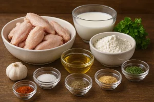 Ингредиенты для крылышек как в KFC