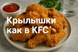 Подача крылышек как в KFC на стол
