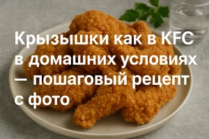 Крылышки как в KFC в домашних условиях — пошаговый рецепт