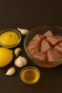 Ингредиенты лимонно-горчичного маринада для шашлыка