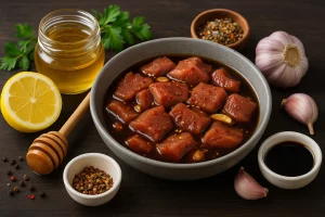Медово-соевый маринад с чесноком и лимоном