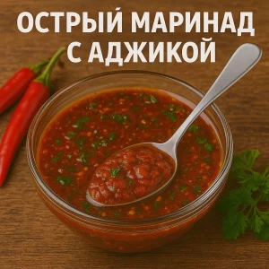 Острый маринад с аджикой и чесноком