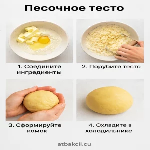 Пошаговое приготовление песочного теста