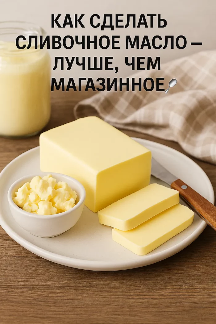 Подача домашнего сливочного масла с хлебом и зеленью