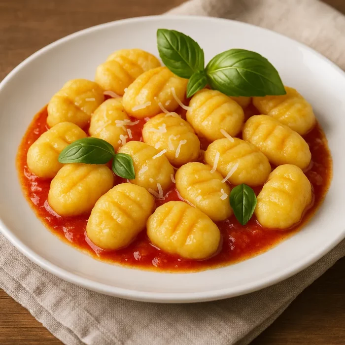 Готовые картофельные ньокки с зеленью и сыром