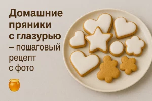Домашние пряники с глазурью — пошаговый рецепт