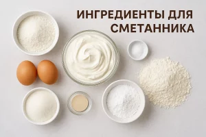 Ингредиенты для торта Сметанник