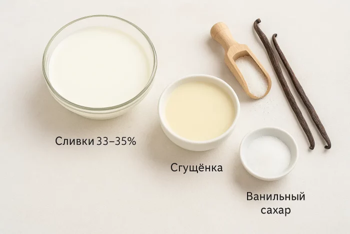 Ингредиенты для пломбира