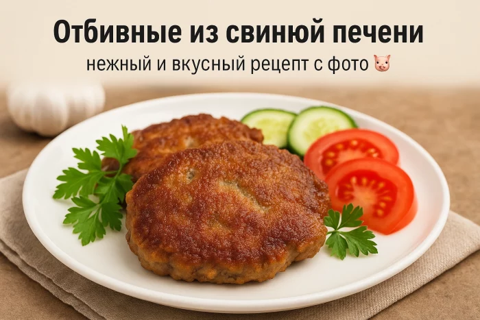 Отбивные из свиной печени с хрустящей корочкой
