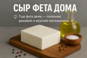 Сыр фета дома — обложка рецепта