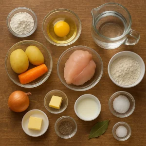 Ингредиенты для супа с галушками