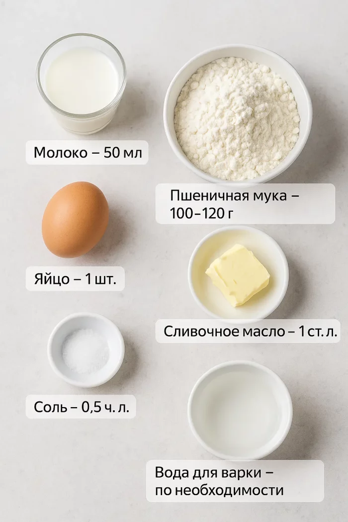 Ингредиенты для приготовления клецек