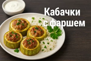 Кабачки с фаршем кольцами на сковороде — рецепт с фото