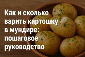 Как варить картошку в мундире — пошаговое руководство