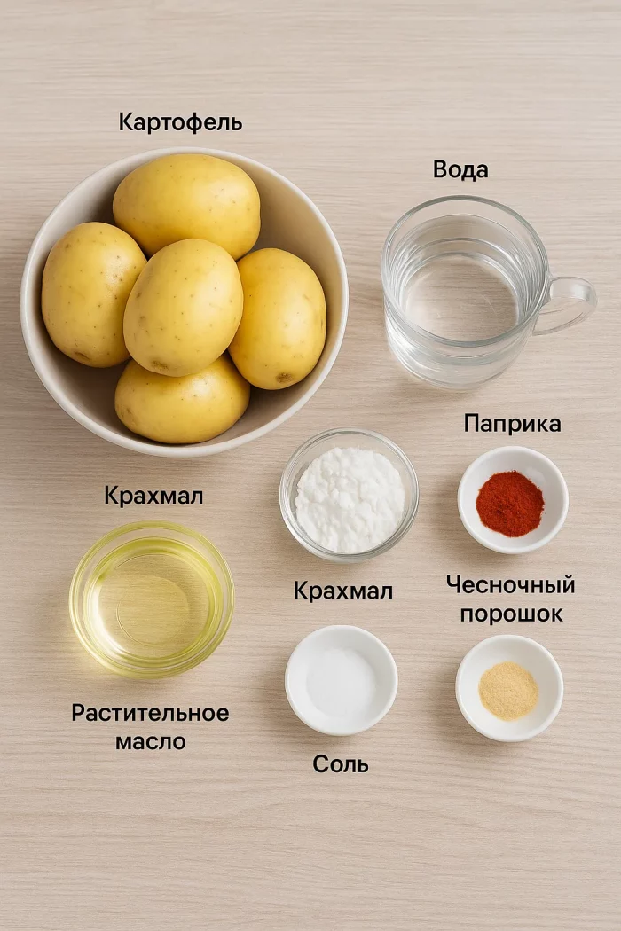 Ингредиенты для картошки фри как в КФС