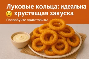 Луковые кольца в кляре — хрустящая закуска, покорившая мир