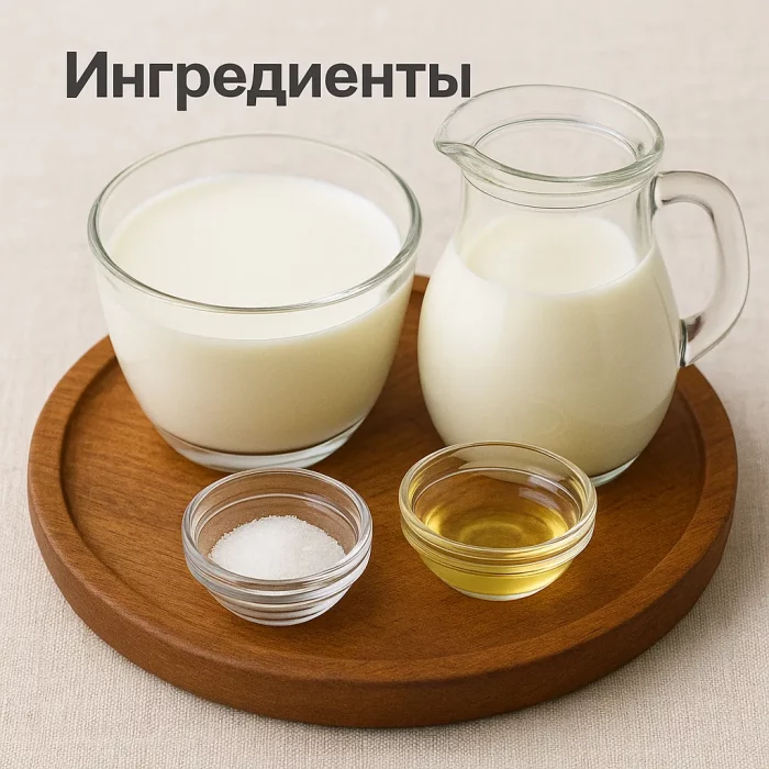 Ингредиенты для приготовления моцареллы дома