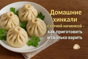 Домашние хинкали с сочной начинкой — как приготовить и сколько варить