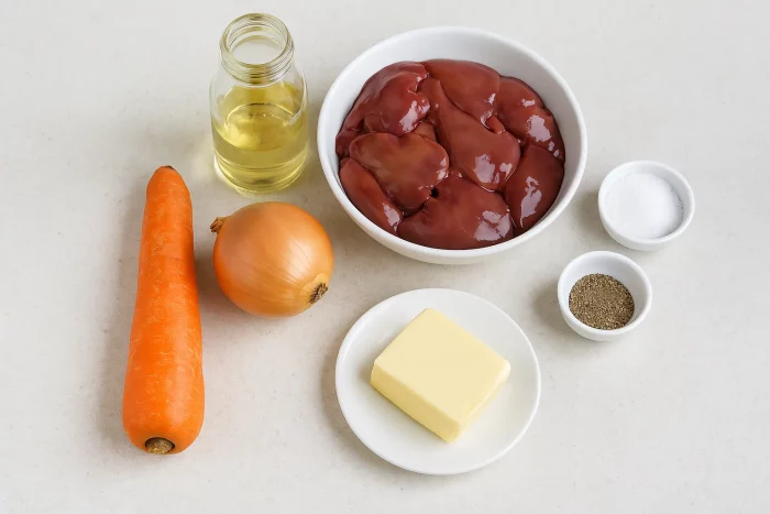 Ингредиенты для паштета из куриной печени
