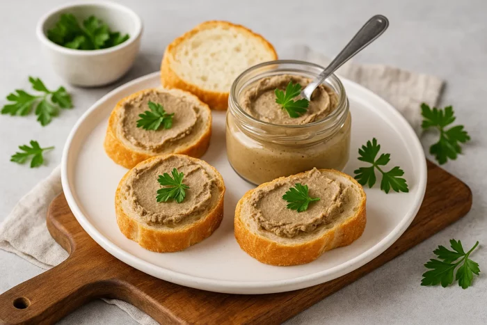 Паштет из куриной печени на тостах