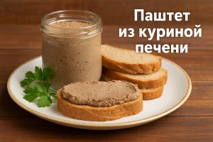 Обложка рецепта паштета из куриной печени