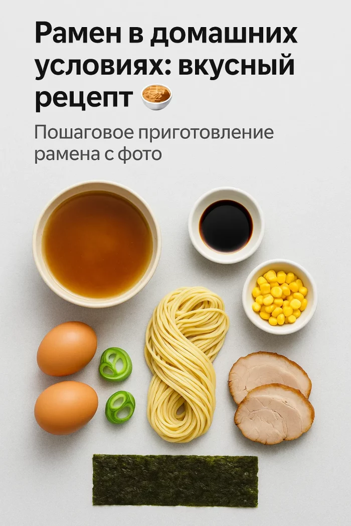 Ингредиенты для приготовления домашнего рамена