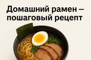 Домашний рамен — секреты бульона и лапши