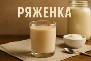 Обложка статьи о ряженке с декоративной надписью