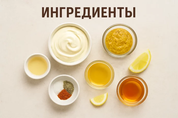 Ингредиенты для горчичного соуса как в Макдональдсе
