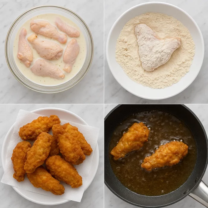 Пошаговое приготовление крылышек как в KFC