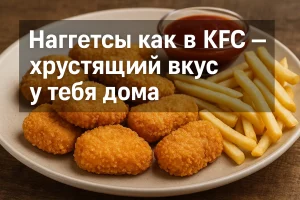 Обложка рецепта: наггетсы как в KFC — хрустящий вкус дома