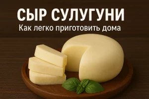Сулугуни в домашних условиях — обложка рецепта