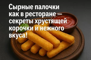 Сырные палочки как в ресторане — хрустящая корочка и нежный вкус