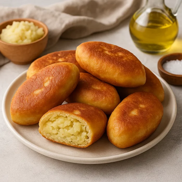 Пирожки с картошкой на тарелке