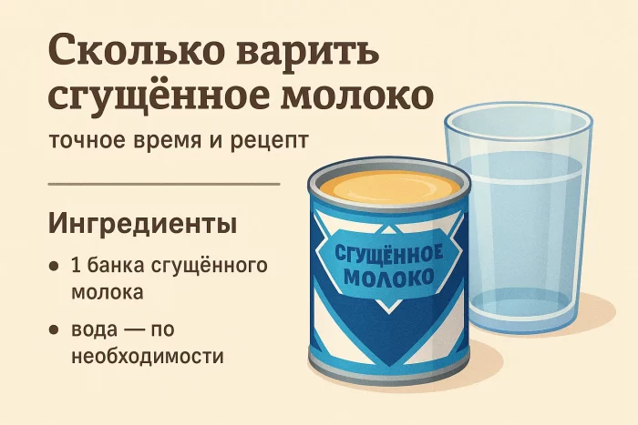 Ингредиенты для варёной сгущёнки