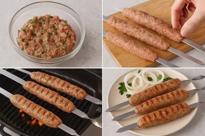 Пошаговое приготовление люля-кебаба