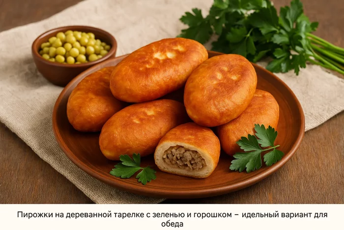 Подача жареных пирожков с мясом