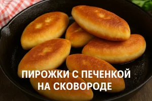 Пирожки с печёнкой на сковороде — обложка статьи