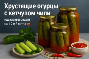 Огурцы с кетчупом чили — лучший рецепт на зиму