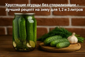 Хрустящие огурцы без стерилизации — рецепт на зиму в банке