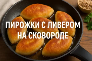 Пирожки с ливером на сковороде — обжаренные до золотистой корочки
